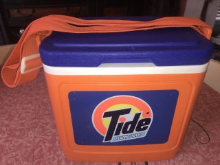 Igloo Tag Along 10 Vtg Tide Racing Team Cooler Picnic Lunchbox Ice Chest Strap