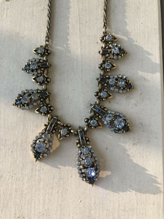 Hollycraft Vintage Necklace 1950’s Gorgeous Blue Tones