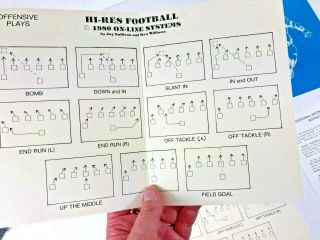 RARE 1980 Apple II HI - RES FOOTBALL by Online Systems - Instruction Booklet,  Play Ca 4