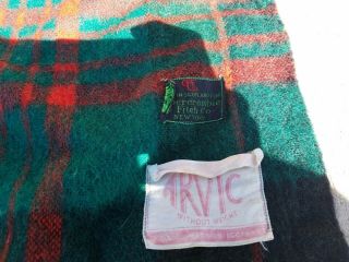 Vintage Abercrombie & Fitch 65 " X 55 " Wool Plaid Throw Blanket - 40s/50s