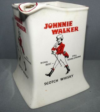Johnnie Walker Scotch Whiskey Pitcher Wade Pottery London England Vintage