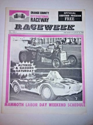 1969 Ocir Raceway Altered Gassers Raceweek 1960 