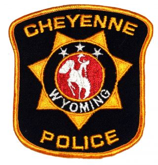 Cheyenne Wyoming Wy Sheriff Police Patch Bucking Bronco Cowboy Vintage Old Mesh