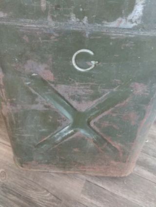 Vintage US Army Bennett Metal Gas Jerry Can Military Fuel 5 Gallon ICC5L 20 - 5 - 52 5