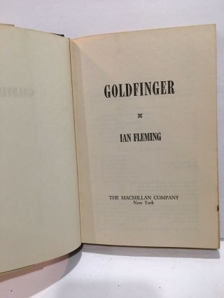 Ian Fleming - Goldfinger - 1959 Hardcover Book DJ 007 James Bond GC 4