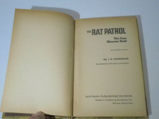 Vintage 1968 The Rat Patrol Iron Monster Raid Hardcover Whitman Book 5