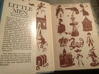 Little Men Louisa May Alcott Junior Deluxe Edition Vintage Book HC DJ 1954 4