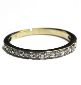 10k Yellow Gold.  04ct Si2 H Round Diamond Wedding Band Ring 1.  2g Estate Vintage