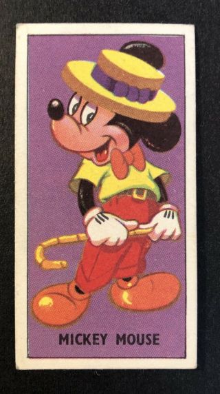 Vintage 1957 Barratt & Co.  Mickey Mouse Walt Disney Characters Card 48 Vg