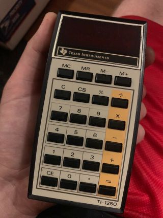 Vintage Texas Instruments Ti - 1250 Electronic Calculator 70 