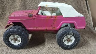 Vintage Tonka Stump Jumper,  Pink Pressed Steel Toy