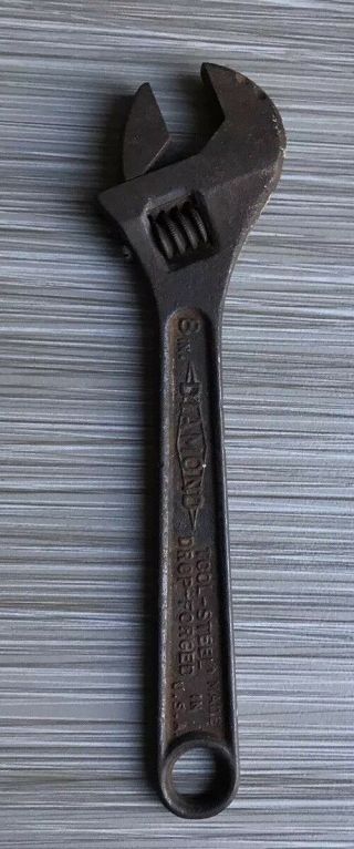 Vintage Diamond Calk Horseshoe Co.  8 Inch Adjustable Cresent Wrench