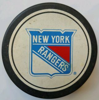 York Rangers Vintage John A.  Ziegler Nhl Trench Mfg.  Game Puck Glue Read