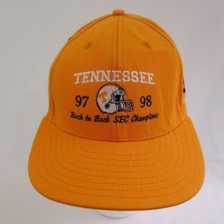 Vintage University Of Tennessee Ut Vols Back To Back Sec Champions 97 - 98 Hat