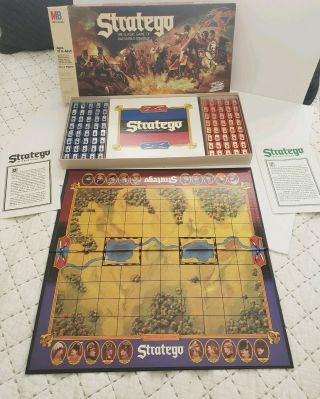 Vintage Stratego 1986 The Classic Game Of Battlefield Strategy Board Game
