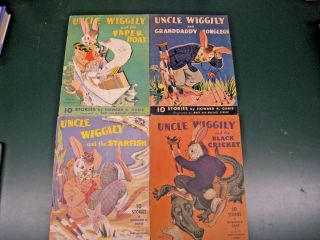 4 1943 Uncle Wiggily Paperback Books American Crayon Company.