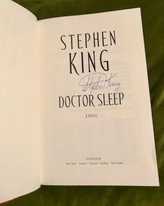 Signed First Edition Dr.  Sleep Stephen King Books Misery Carrie It Shining