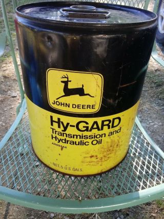 Vintage John Deere 5 Gallon Hy - Gard Transmission & Hydraulic Oil Can