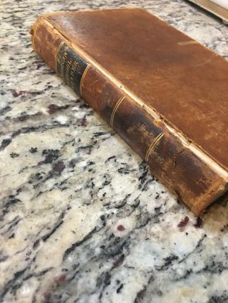 1844 AMERICAN Common - School READER & SPEAKER Goldsbury & Russell Leather Book 2
