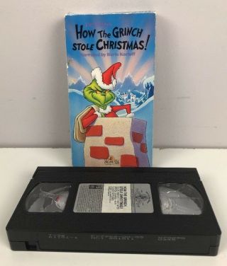 Dr.  Seuss How the Grinch Stole Christmas VHS (1966 Boris Karloff) VTG 1988 Tape 2