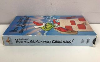 Dr.  Seuss How the Grinch Stole Christmas VHS (1966 Boris Karloff) VTG 1988 Tape 5