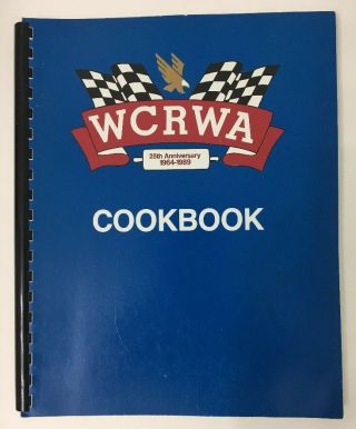 Vtg Nascar Cookbook WCRW Allison Waltrip LaBonte Recipes Names Winston Wood 2