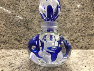 Vintage Joe St Clair Perfume Bottle Paperweight w/stopper Art Glass 2