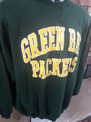 Vintage Green Bay Packers NFL Football Crewneck Sweatshirt Men ' s Size XL Thick 3