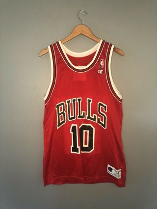 Men’s Vintage B.  J.  Armstrong Red Chicago Bulls Champion Jersey 40 Usa Made