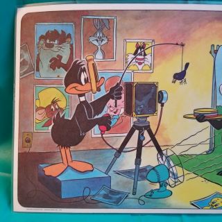 Vintage Warner Brothers Pepsi Plastic Placemat Daffy Duck Pepe Le Pew Reversible 3