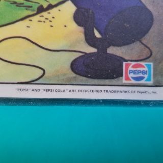 Vintage Warner Brothers Pepsi Plastic Placemat Daffy Duck Pepe Le Pew Reversible 5
