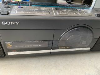 Sony Vintage Boombox Cfd - d77 Cassette Radio Cd Read 5
