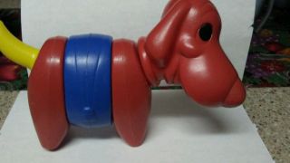 Vintage 1966 Tupperware Toy Animal Zoo It Yourself Dog.  Red Blue Yellow.