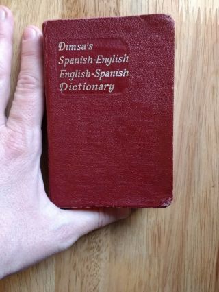 Dimsa ' s Spanish - English English - Spanish Dictionary 1966 Pocket size travel 4