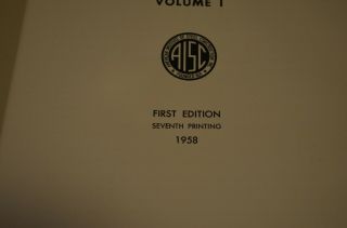 AISC Structural Shop Drafting Textbook Volume 1 1st ed 7th printing 1958 - 5