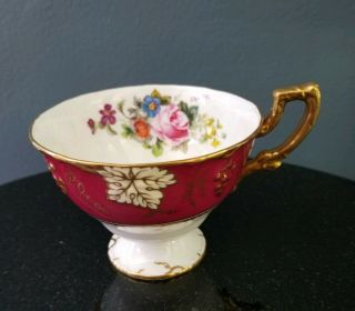 Vintage Royal Crown Derby “vine” Footed Cup Only Signed By Artist