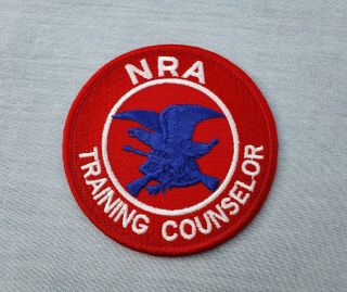 Vintage Nra National Rifle Association Training Counselor Patch 4 " Inch