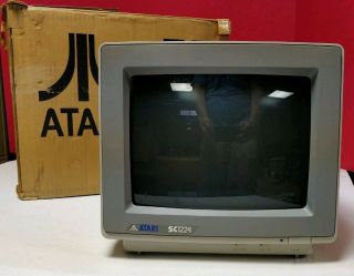Atari Computer Sc1224 Rgb Monitor Display 1040 520 St/stf/ste