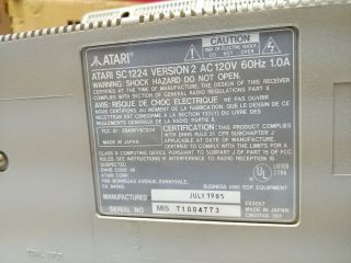 Atari Computer SC1224 RGB Monitor Display 1040 520 ST/STF/STE 5