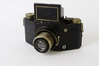 Exakta Vp Model B Camera With Carl Zeiss Jena Tessar 7.  5cm 1:3.  5 Lens