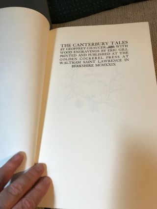 The Canterbury Tales Geoffrey Chaucer Eric Gill Folio Society Limited Edition 2