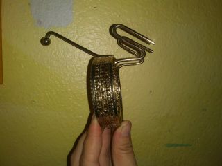 Vintage Anchor Hocking Chip and Dip Metal Holder Gold Toned Bracket Only (411) 4