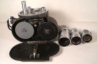 Vintage Bell Howell 134 Movie Camera 8mm With Lenses