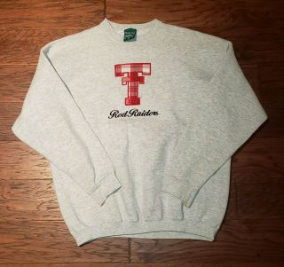 Vintage Texas Tech University Red Raiders Sweatshirt,  90s,  80s Sz M
