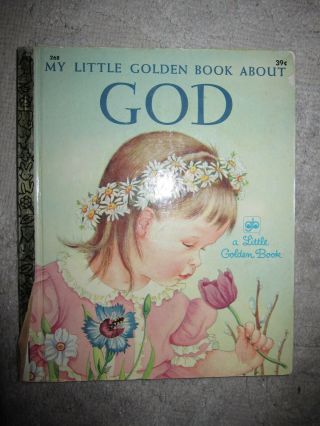 Vtg Hc Book,  My Little Golden Book About God By Jane Werner Watson,  1971