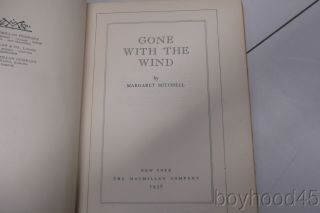 Gone With the Wind by Margaret Mitchell - Oct.  1936 Printing 5