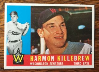 1960 Topps Harmon Killebrew Baseball Card No Creases - Vintage