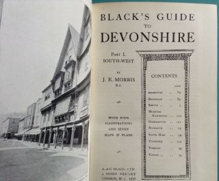 Black ' s Guide Books - Devon South West Vintage Illustrations Maps Plans 5