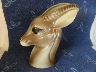 Vintage Royal Copey Deer Gazelle Head Planter Vase