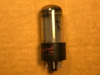 Vintage Ge 5y3gt Rectifier Tube Usa 1964 Gray Plate Tests Nos For Guitar Amp